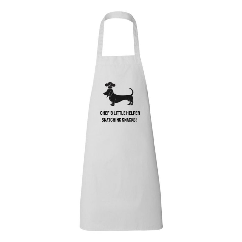 Dachshund Printed Apron - "Chef Little Helper"