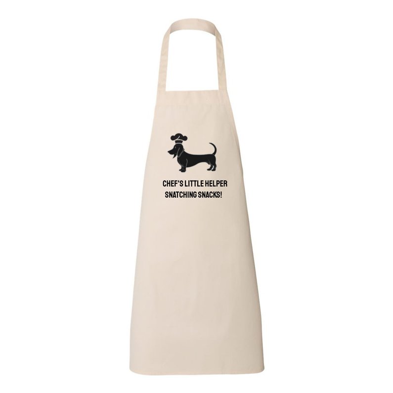 Dachshund Printed Apron - "Chef Little Helper"