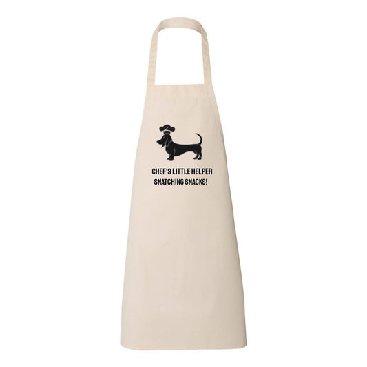 Dachshund Printed Apron - "Chef Little Helper"