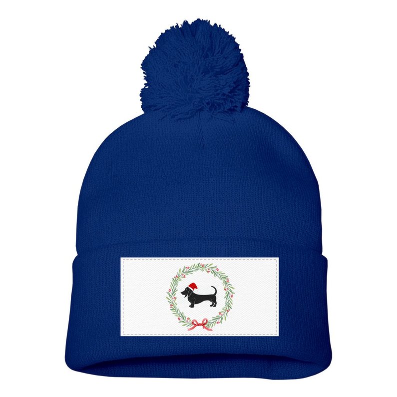 Dachshund Printed Winter Beanie