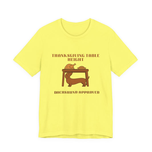 Dachshund  Thanksgiving Shirt - Table Height
